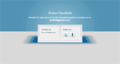 Desktop Screenshot of dubaiclassifieds.com